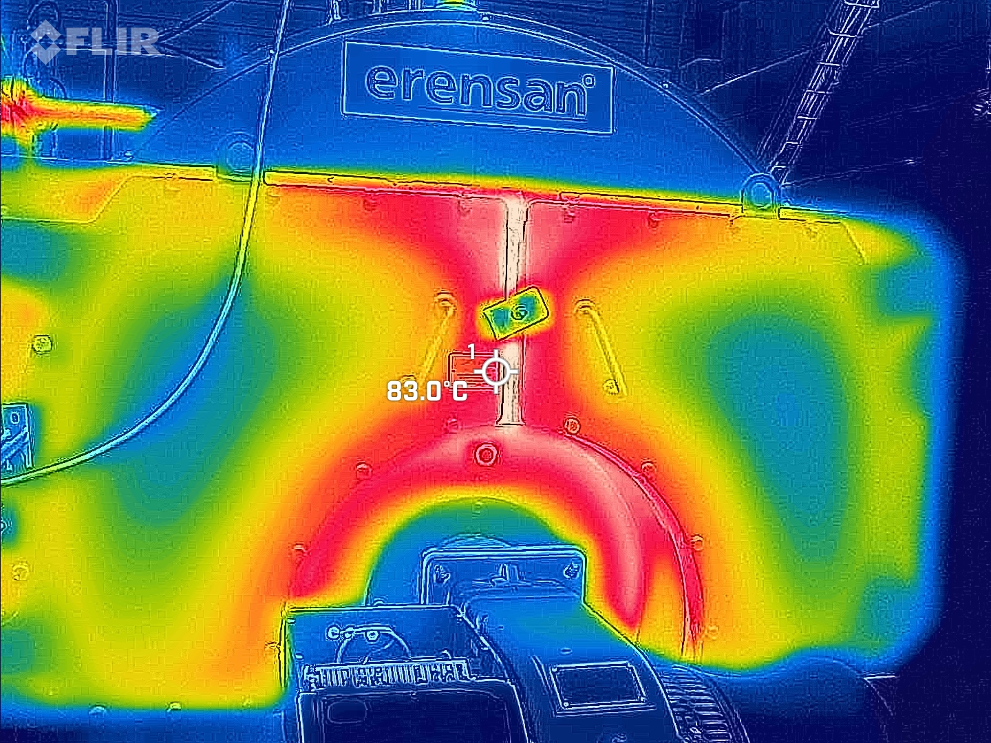 Thermographie FLIR d'une chaudière